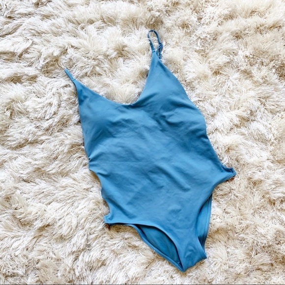 Aerie Blue One Piece Swimsuit - Picture 6 of 7